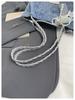 Pearl Bow Diamond Denim Tote: Stylish Summer Shoulder Bag with Large Capacity