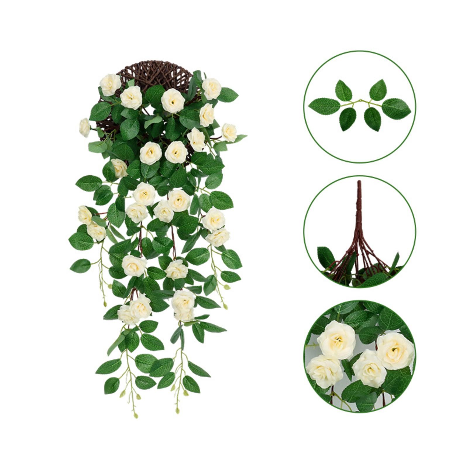 

0,9 м Искусственная цветочная лоза, Искусственная цветочная лоза, Пластиковый цветок, Маскировка трубы, Украшение балкона One Size жёлтый