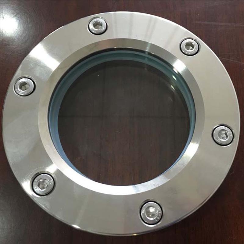 304 Stainless Steel Double-Clamp Flange Sight Glass, Flat Type, Pipe DN50-DN200