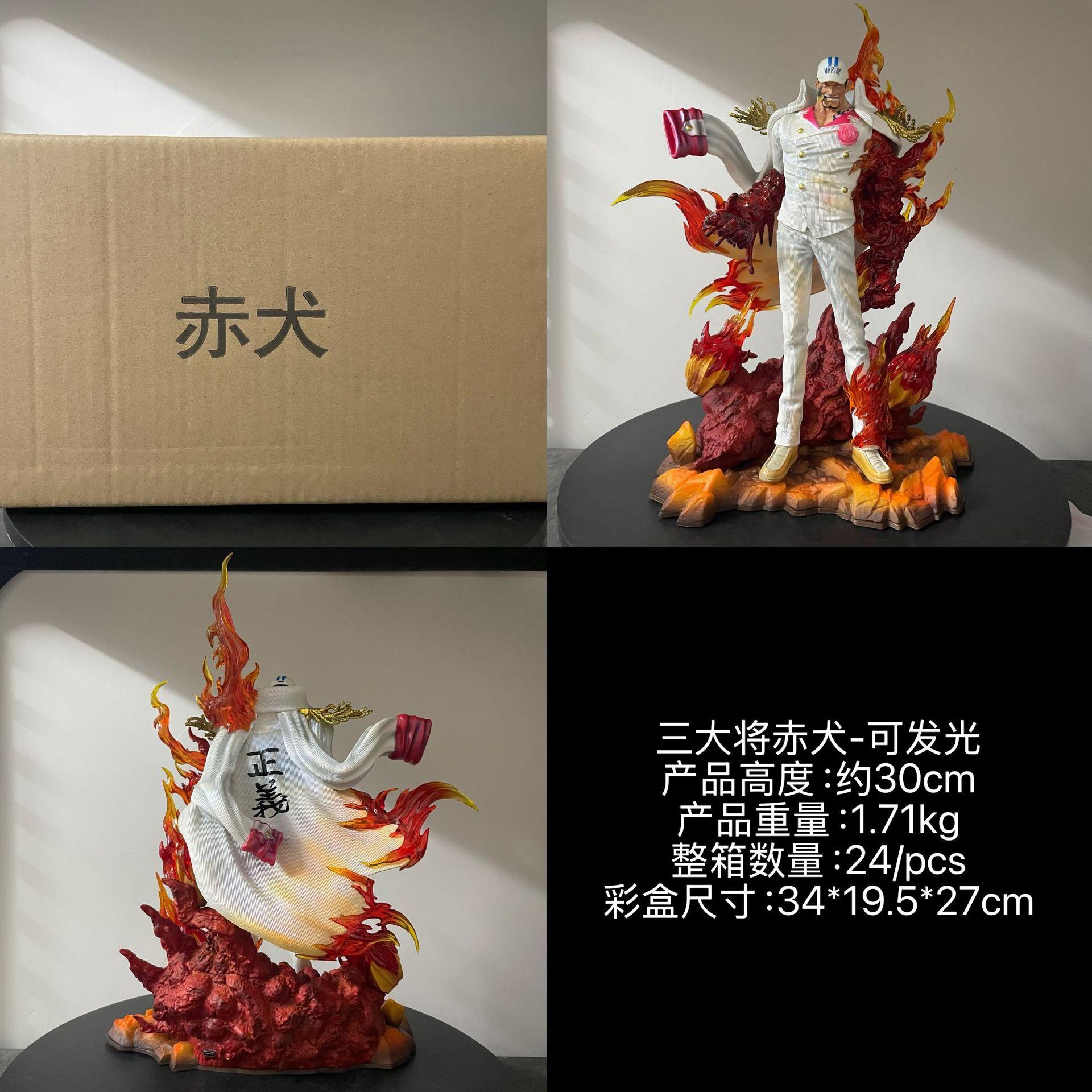 

Akainu Figurine 30Cm Luminous Marine Admiral Gk Statue Collectible Manga Model Ornament Birthday Present For Anime Fans