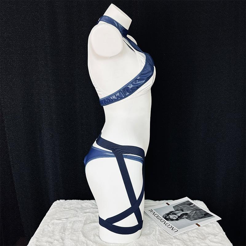 Sexy Women Swimwear Bikini Girls Leather Combat Suit Uniform Anime Game Cosplay Costume Swimsuit Underwear For Holiday Clothing