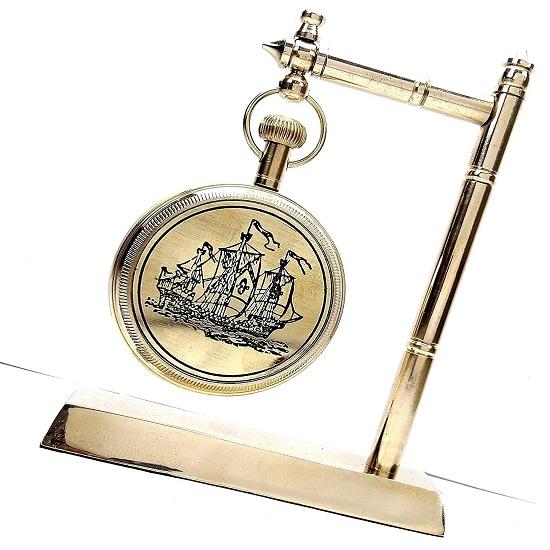 Vacker Bordsklocka Bordsklocka Nautisk Klocka Mässingsbordsklocka För Heminredning