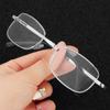 Folding Reading Glasses With Case Fashion Metal Frame Folded Foldable Presbyopia Eyeglasses Women Men Magnifying Eyewear +1-+4