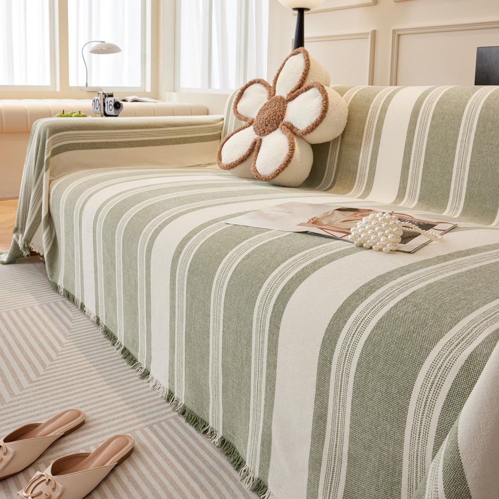 

Cream Style Sofa Cover Cloth Four Seasons Universal Sofa Cushion Universal Full Covered Armrest Cover Towel Non-Slip Anti-Scratching 180X130