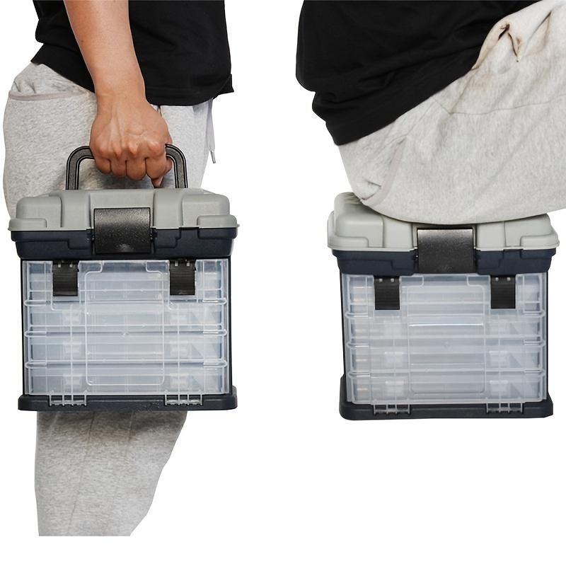 FTK Multifunctional Fishing Tackle Storage Box, Bait Accessories Suitcase, Fishing Toolbox, Portable Crafts Storage Box