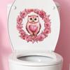 Valentine's Day Heart-shaped Garland Owl Bathroom Toilet and Home Beautification Stickers