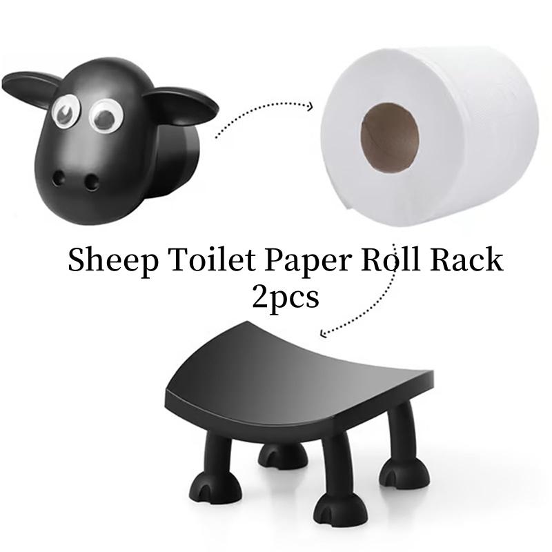 Cute Sheep Toilet Paper Roll Holder Sheep Tissue Box Sheep Toilet Paper Rack Bathroom Lamb Decorative Ornaments