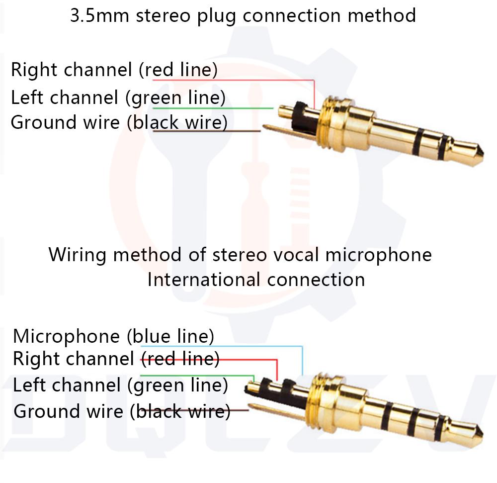 3.5MM Headphone Plug 3/4 Poles Stereo Male Gold Plating Audio Adapter 3.5 Hifi Speaker Earphone Jack AUX Solder Wire Connector