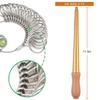 Plastic handle, electroplated copper rod, Mido ring, 0-13 size measuring ruler, ring finger size measurement