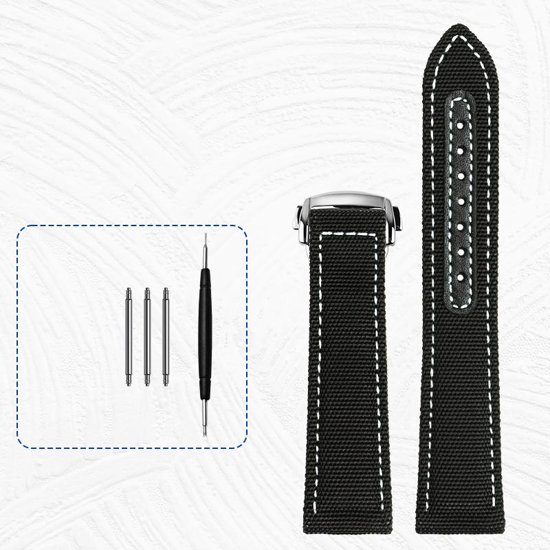 Cinturino in nylon per omega hamilton cinturino Tela Resistente Cinturino per orologio 20mm 22mm confortevole Cinturino in pelle fibbia pieghevole inferiore