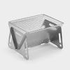 Foldable Barbecue Oven with BBQ Grill Stainless Steel Charcoal Oven for Outdoor Camping 210x160x125mm