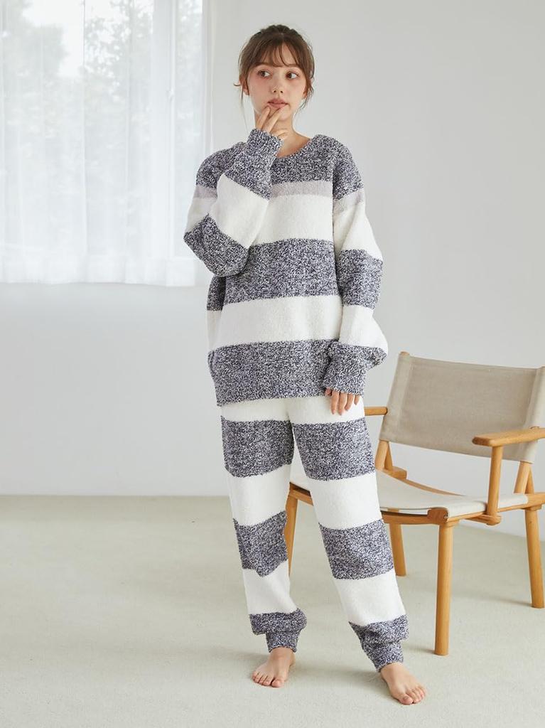 Gelato Pique Powder Melange Border Pullover PWNT245038PNKF