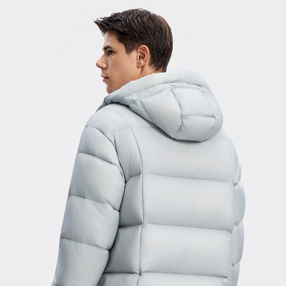 Men's Jacket FILA Down Jacket Men's Light Mist Gray Blue