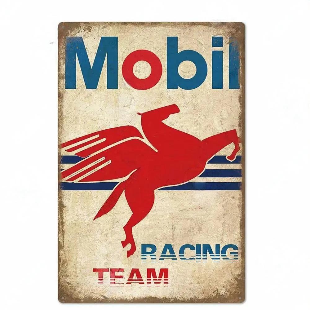 Vintage Racing Team Tin Sign Metal Signs Decorative Plaque For Garage Club Pub Bar Man Cave Farmhouse Decor Wall Decoration