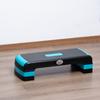 Adjustable Aerobics Stepper, 3-Stage, 10, 15, and 20cm Heights, Made of Plastic. Black and Blue