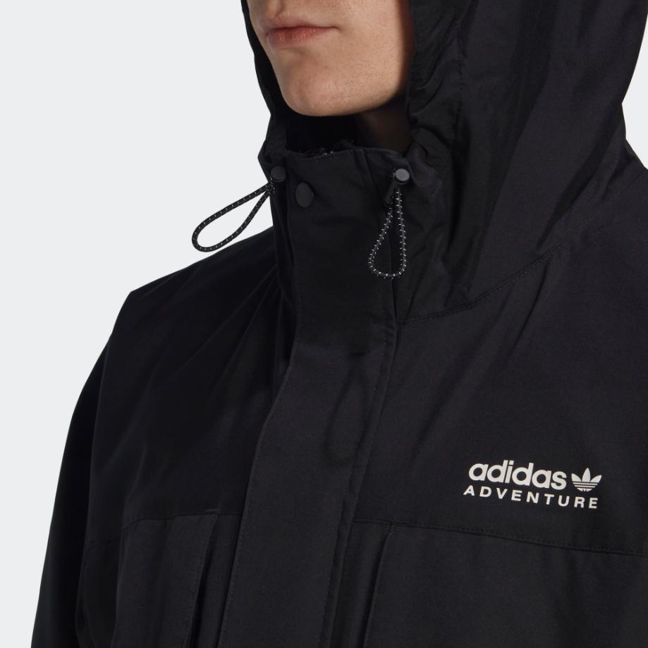 Adidas Originals Trefoil Adv MP Hooded Long Sleeve Jacket Men Jackets Black HK4996