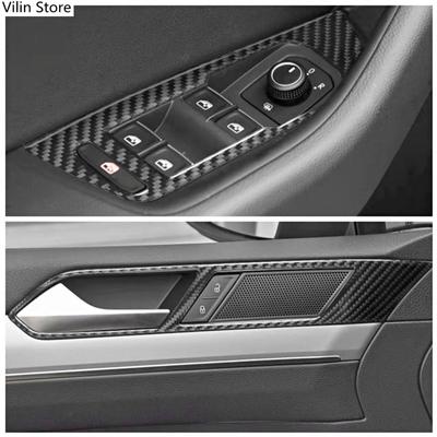 Carbon Fiber Auto Innen Tür Griff Panel Trim Abdeckung Für Volkswagen VW Magotan Arteon Fenster Control Panel Aufkleber