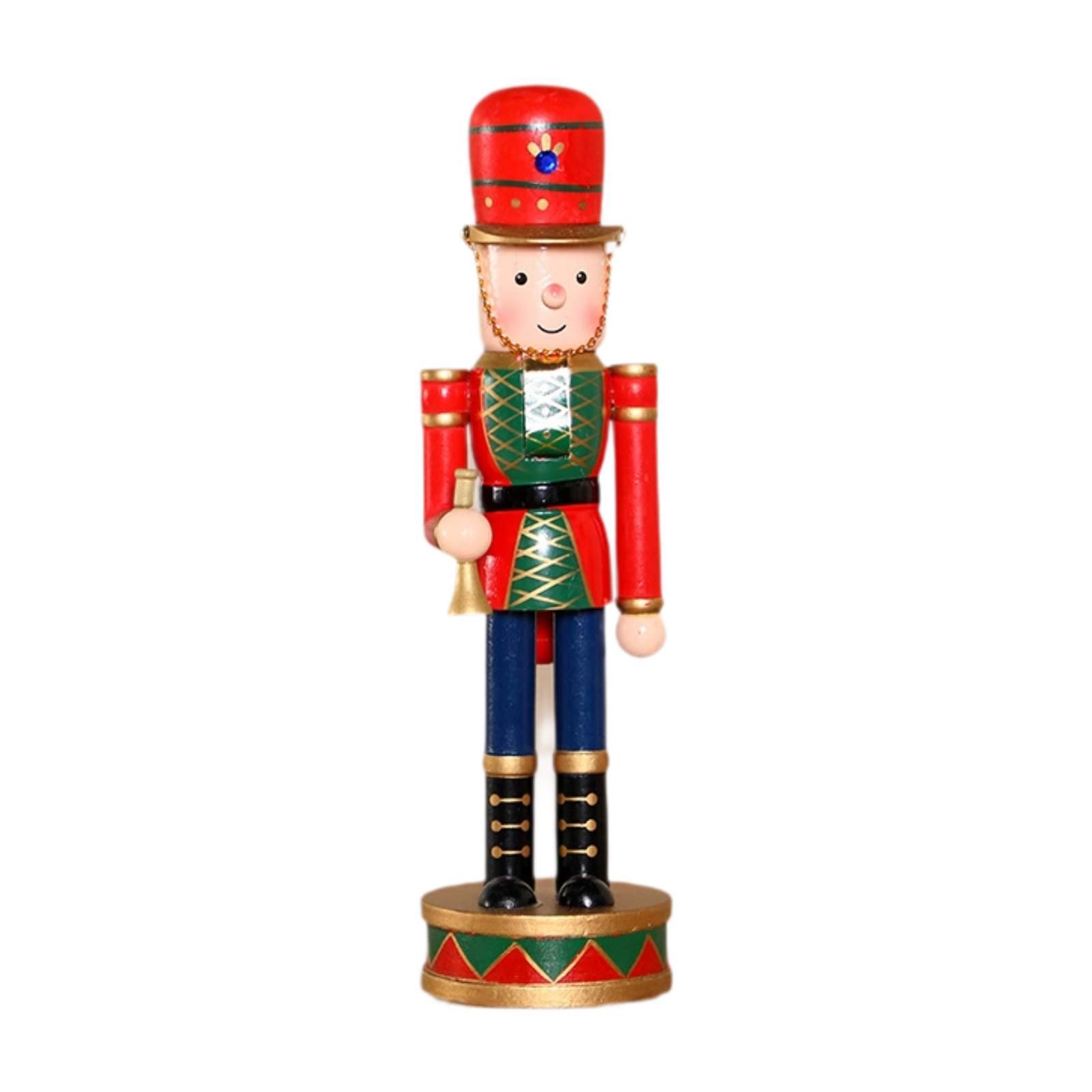 Nutcracker Figure Decor Xmas Nutcracker Party Favors 11.81inch Wooden Nutcracker Ornaments for Home Party Festival Decoration