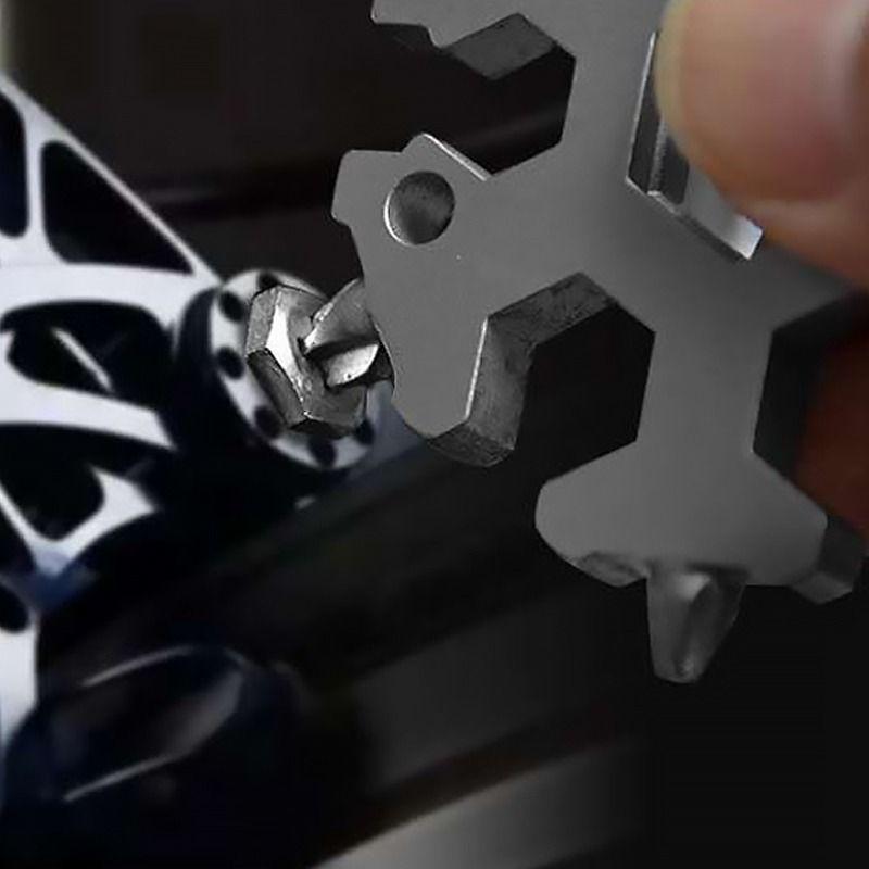 1 Snowflake Multifunctional Tool Stainless Steel Bottle Opener Screwdriver Wrench Essential Christmas Camping Artifact 4