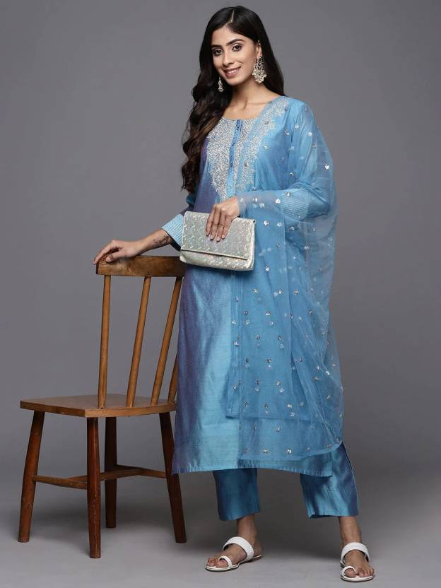 Tenue de soirée de créateur Kurti Salwar Kameez pour femmes indiennes, haut, tunique, pantalon Kurta, ensemble Dupatta, robe