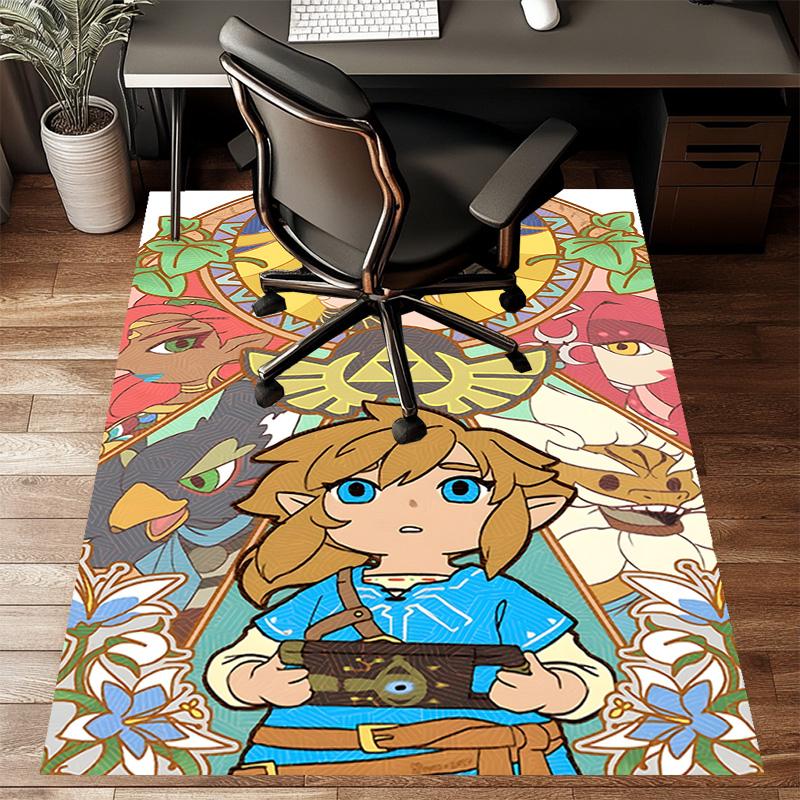 Game Zelda Printed Area Rug Carpet for Bedroom Living Room Home Decor Rugs Mat Non Slip Mat Rug for Bedside