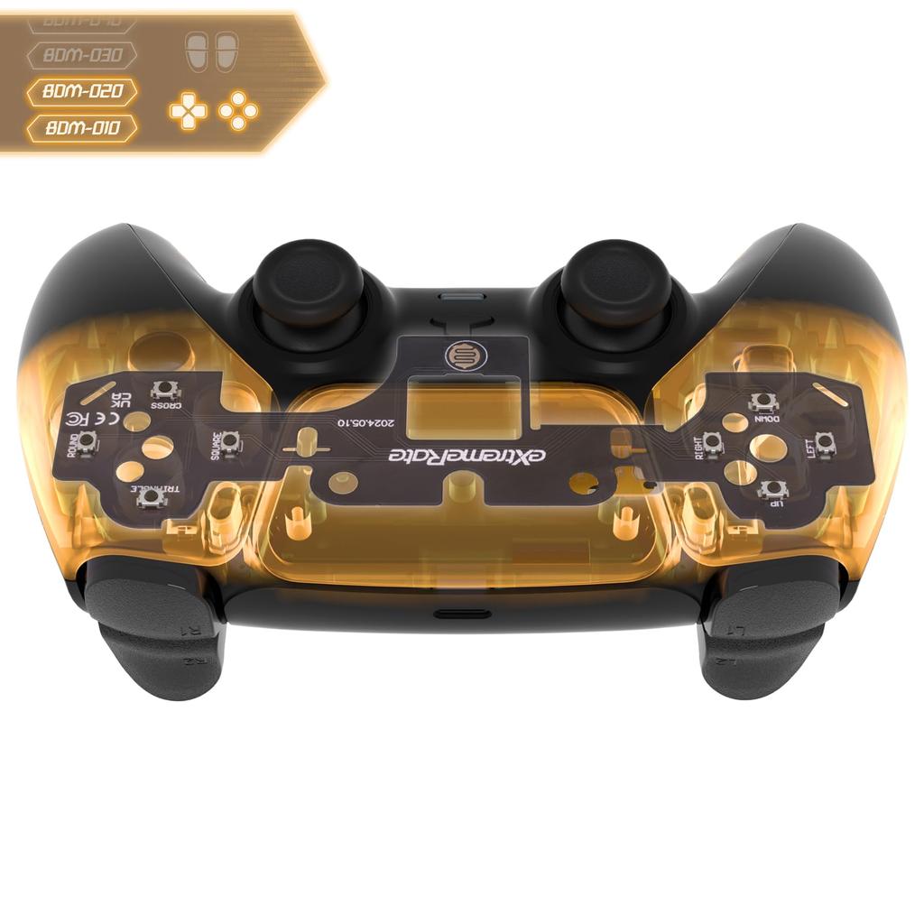 eXtremeRate Face Clicky Kit Compatible with PS5 Controller and Custom Hard Silicone Tactile Switch Action Button Mouse Click Kit Compatible with PS5