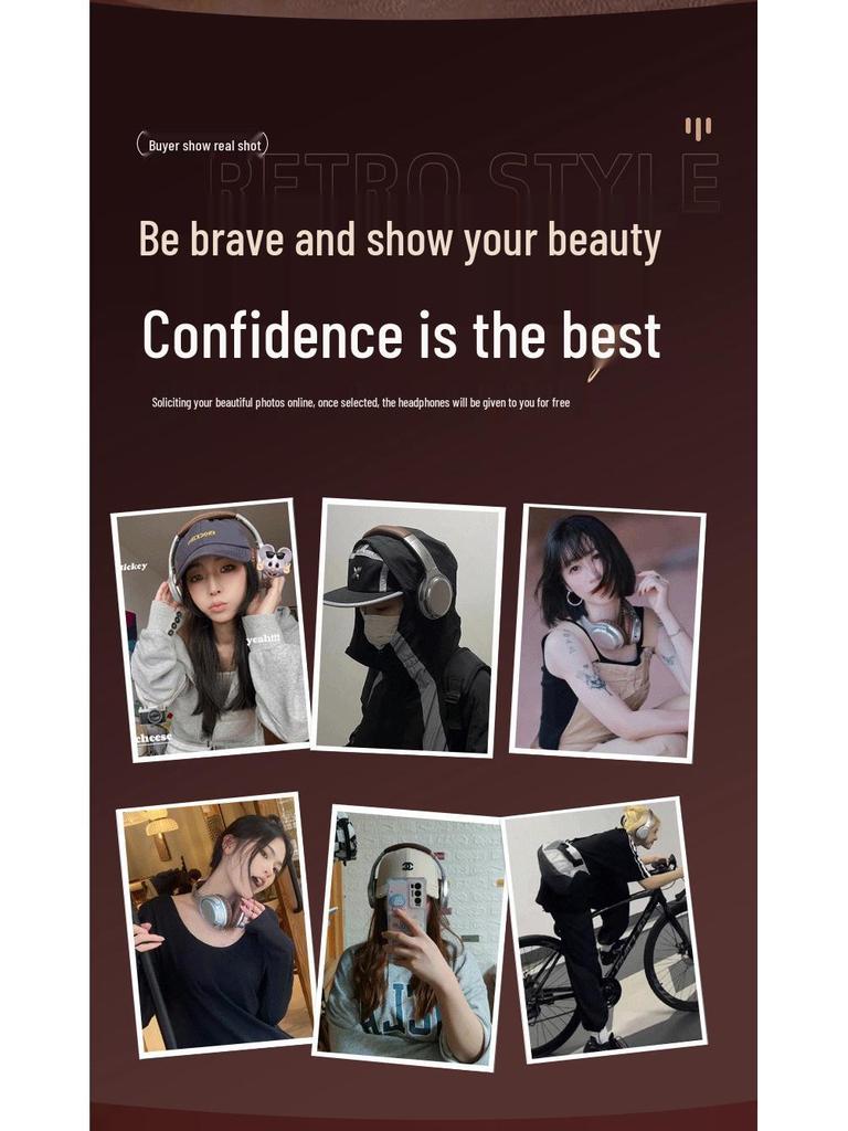 Original VJ901 Wireless Bluetooth 6.0 Retro Over-Ear Headphones, Card/Wired Sports Fashion.