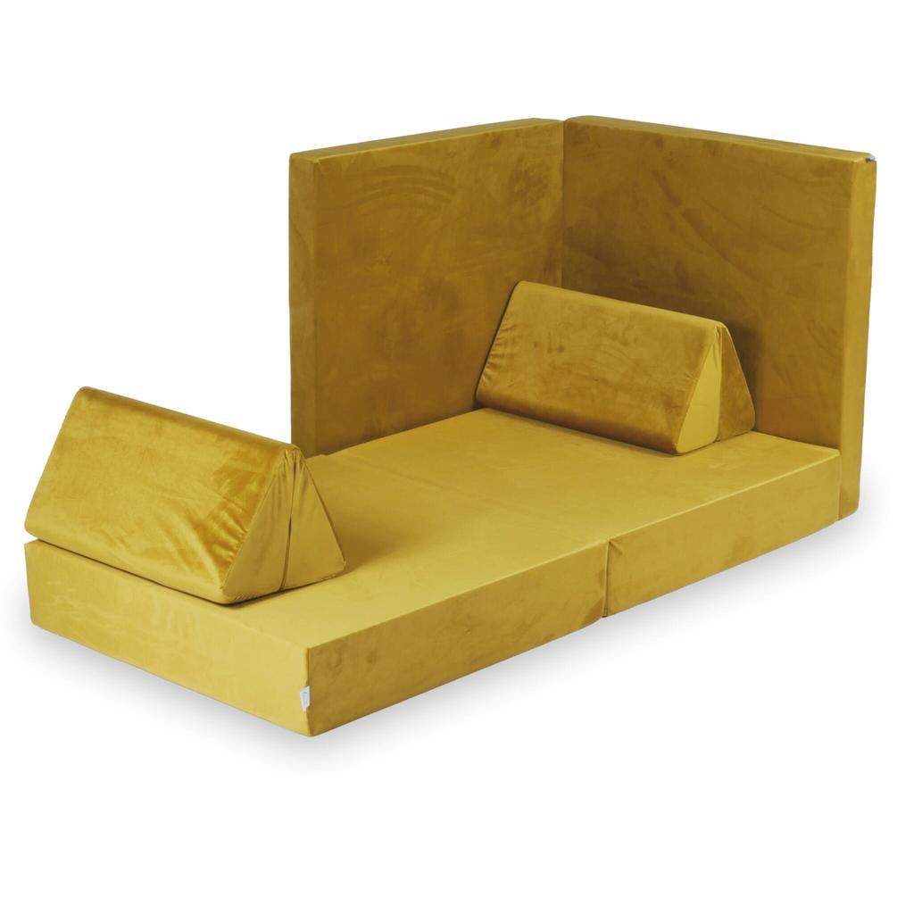 Montessori Comfort Velvet Gold Play Sofa