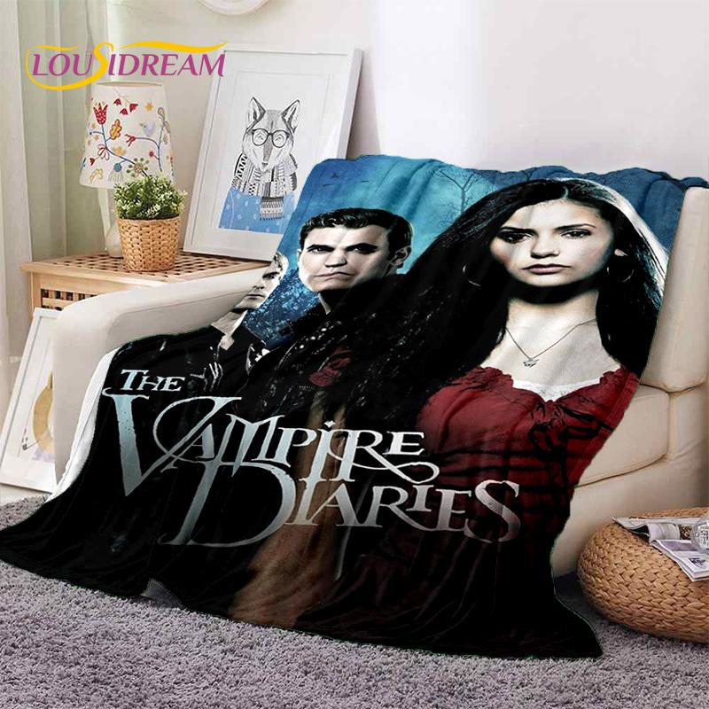3D Latest The Vampire Diaries Damon Salvatore Soft Flannel Blankets,Throw Blanket Comfortable Blanket for Beds Sofa Home Bedroom