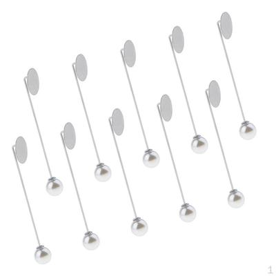 10pcs Blank Tray Lapel Pin Hat Scarf Brooch DIY Clutch Boutonniere