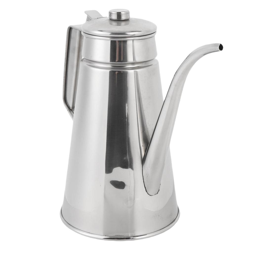 304 Stainless Steel Oil Pot Container with Lid Long Spout Leakproof Soy Sauce Vinegar Dispenser Oil