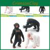 Captivating Gorilla Figures Set Pvc Realistic Black White And Standing Gorilla Models For Display