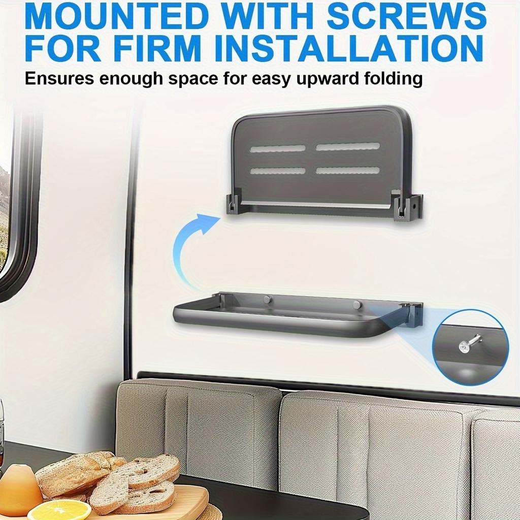 RV Foldable Shelf 90 Fold-Down Wall Shelf Organization Space-Efficient Versatile Floating Storage Accessories Used For Camper RV