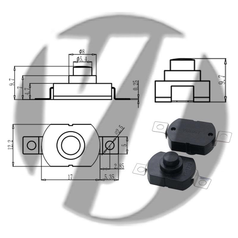 12x12 LED Flashlight Desk Lamp with Self-Locking Power Switch