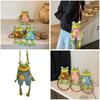 Childrens Cartoon Knit Crossbody Bag With Frog Exterior Design For Daily Use
