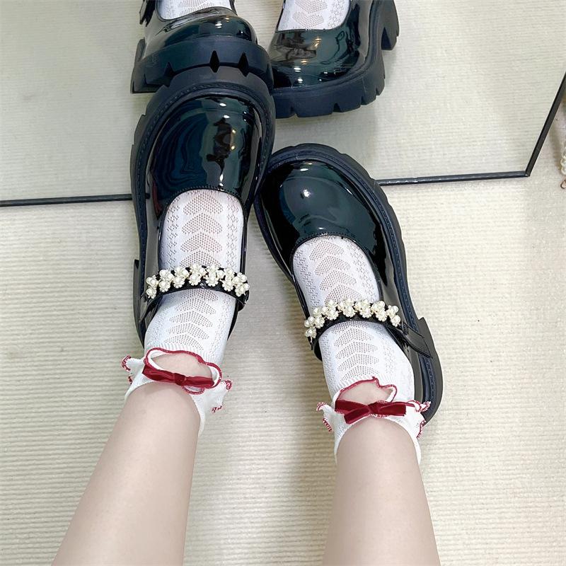 New Chinese-Style Cheongsam Buckle Socks Women S Summer Thin Disc Buckle Middle Tube Lace Hollow Calf Socks National Style Design Sense one size fits all