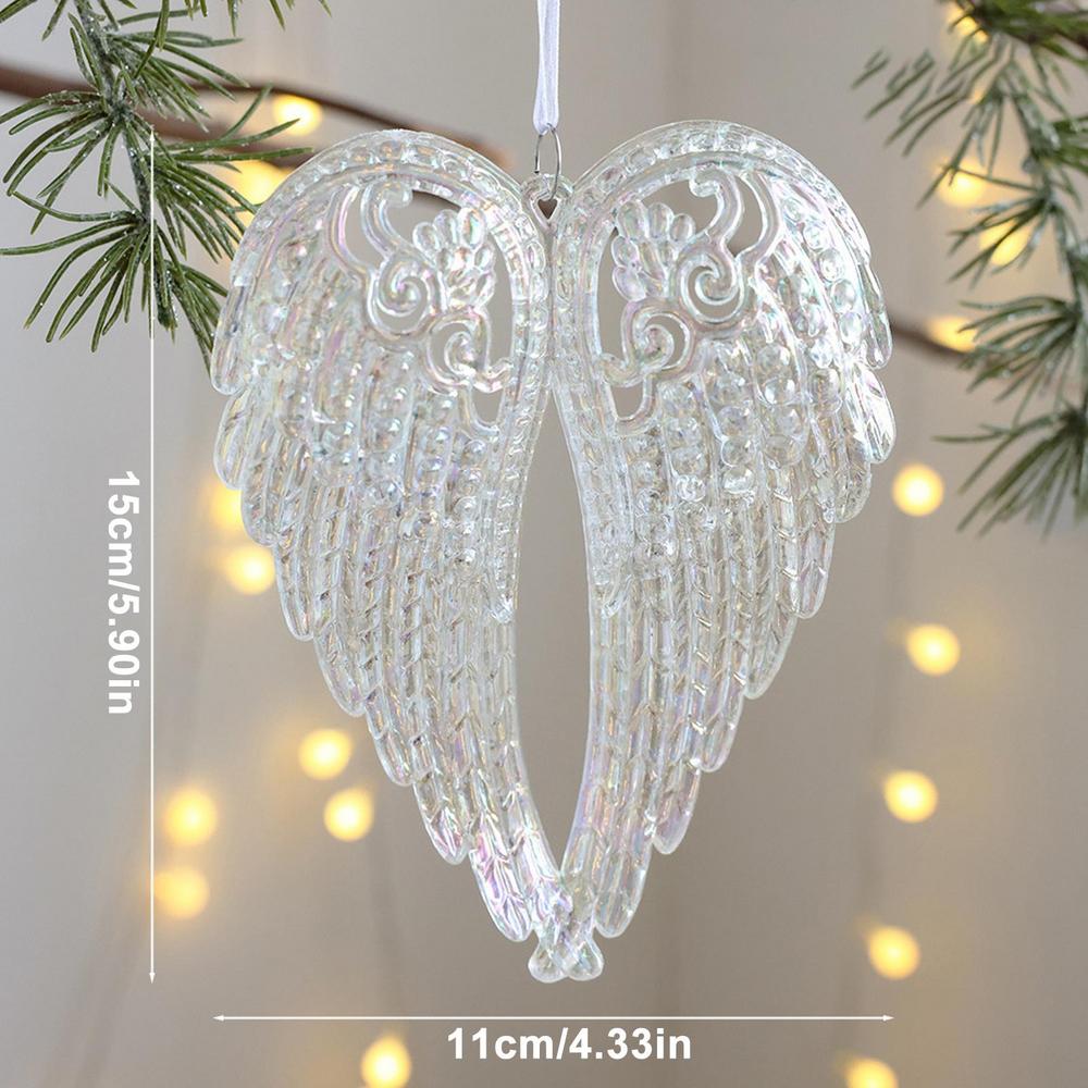 Weihnachtsbaum Anhänger Funkelnde Anhänger Glocke Kutsche Elch Und Flügel Funkelnde Hänger Dekor Klarer Weihnachtsanänger Für