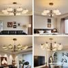Retro American Chandelier: Versatile Living Room, Bedroom & Dining Lamp with Persimmon Design