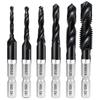 Unschlagbarer Bohrer-Gewindebohrer, Sechskantschaft, 6er-Set, Für Edelstahl, Senk-Gewindebohrer, Bohren