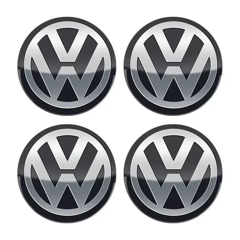 4pcs 56mm 60mm 65mm 70mm 75mm Car Wheel Center Hub Cap Sticker For Volkswagen VW CC GTI Polo Golf Touareg Passat Magotan Tiguan zd7