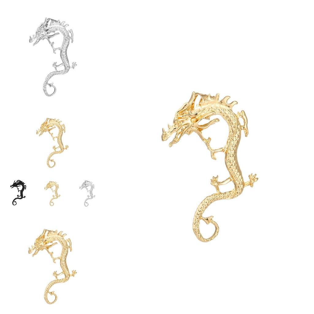 Fashionable Chinese Dragon Earrings With Alloy Material Perfect For Celebratory Gifts