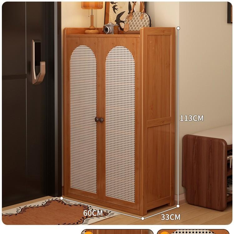 Narrow Shoe Rack, Dust-proof Shoe Cabinet for Rental Homes, Multi-layer Indoor Storage Cabinet, Wall-mounted Design