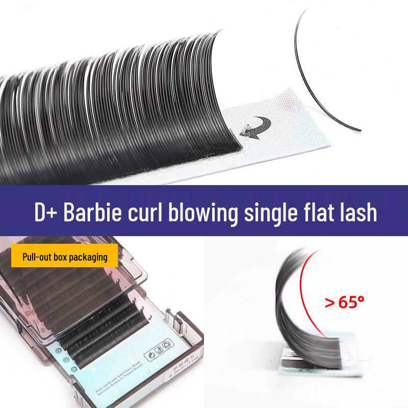 

Ресницы Барби с двойным кончиком 0.20D - Экстра-завиток Мягкие плоские ресницы для салонов наращивания ресниц Mixed (8-12mm)