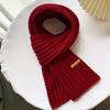 Thick Woolen Scarf for Women in Korean Style Student Harajuku Versatile Ins Trendy Girl British Japanese Style Knitted Scarf