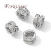 18K Gold Plated Brass with Zircon Spacer Beads For Jewelry Making,Bracelets Bead,Separators For Beads,DIY Beading Accessories