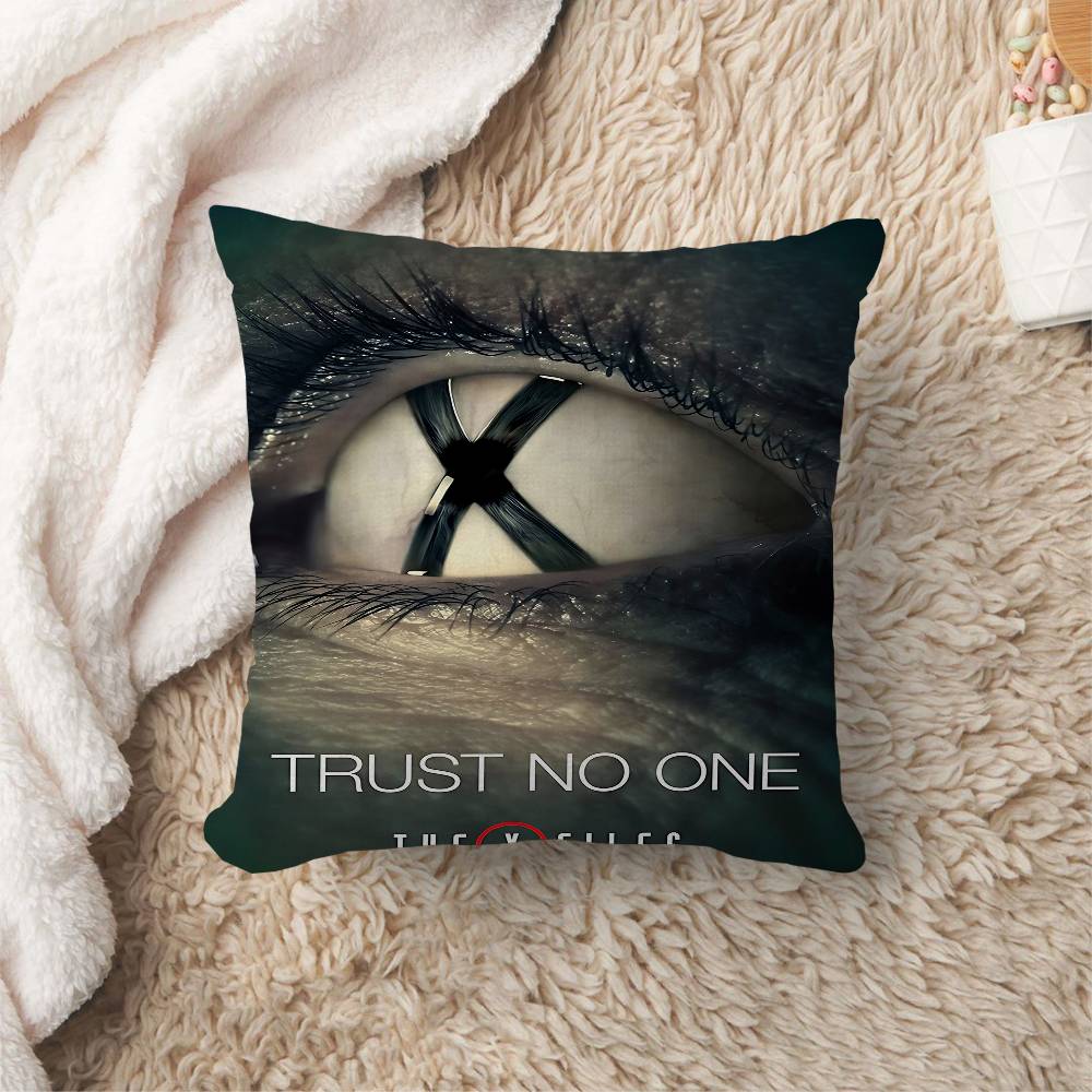 The X Files I WANT TO BELIEVE Movie Office Cushion Pillowcase Car Cushion Cover45X45CM Lumbar Pillowcase Sofa Pillowcover
