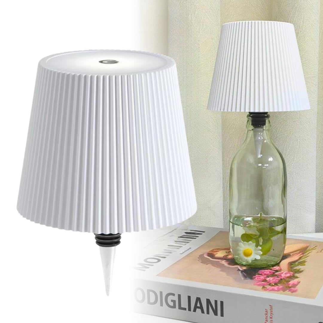 

Бутылочная лампа, Набор для лампы из винной бутылки, 3-цветная с регулировкой яркости, Светодиодная лампа с сенсорным управлением, USB-перезаряжаемая, Стильный абажур, Идеально подходит для ресторанов, баров,