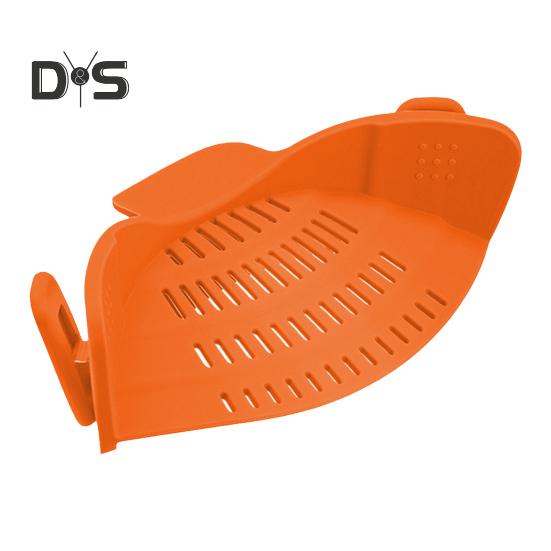 Silicone Clip On Pan Pot Strainer Anti-Spill Drain Basket Food Grade Universal Colander for Pasta Fruit Vegetable Kitchen Restaurant Picnic