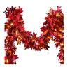 Bendable Wire Leaf Vines 78 Inch Fall Maple Leaves Tinsel Garland Shiny Metallic Twist Reusable Foliage for Weddings Garland Hanging Decoration