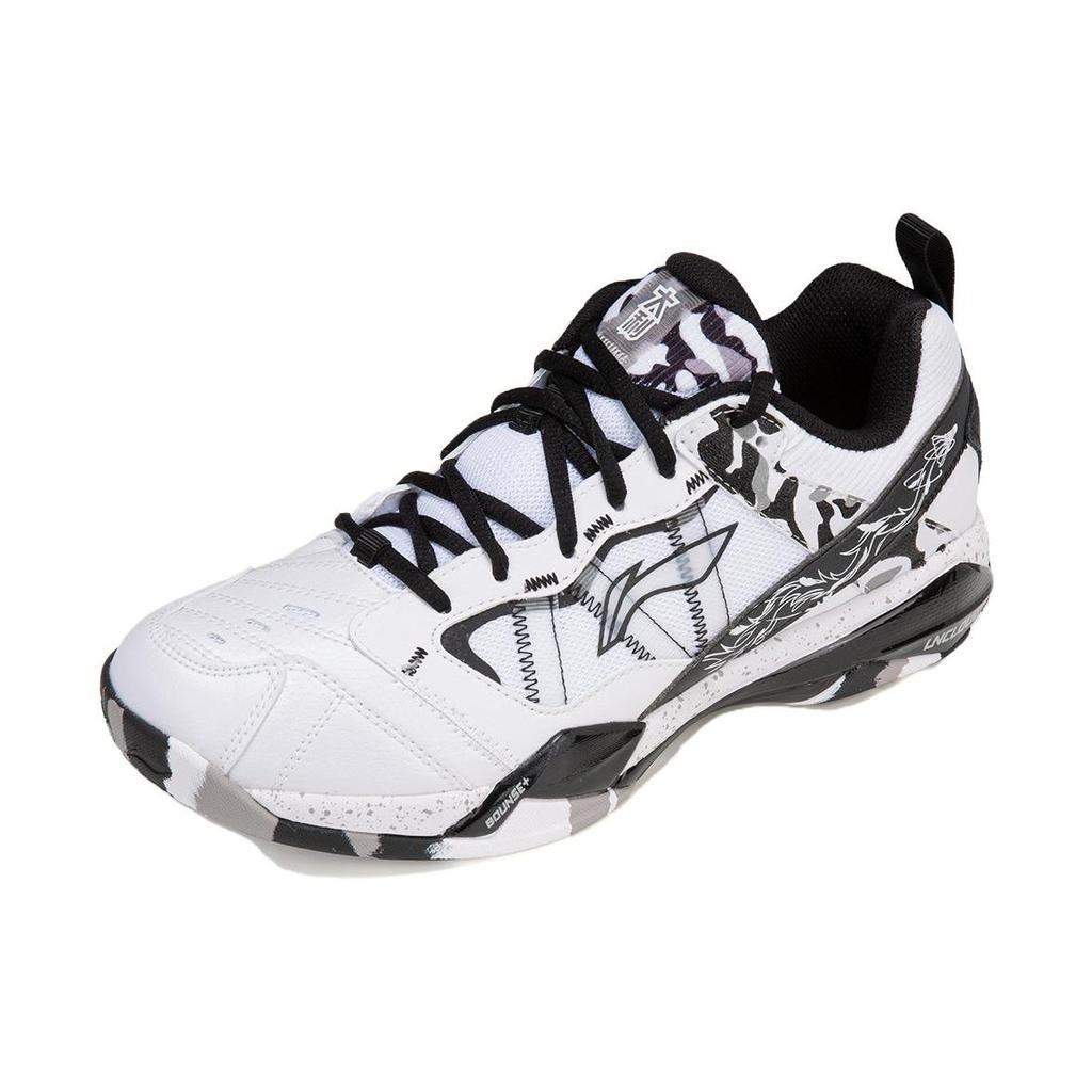 Li-Ning Nepřemožitelný eso Odolné Prodyšné Nízké Badmintonové boty Pánské boty Bílé Černé AYAR015-3